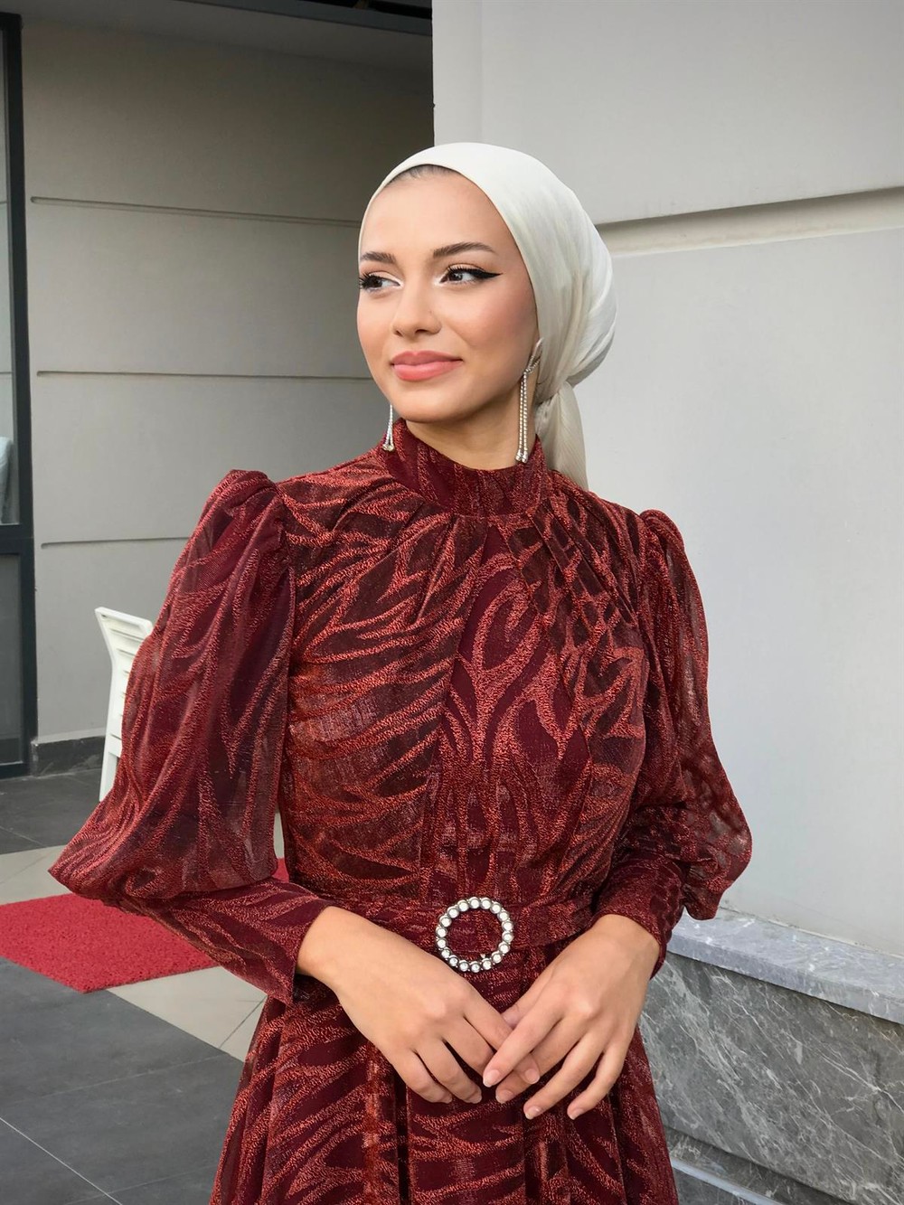 Asena Karpuz Kol Abiye Kiremit 