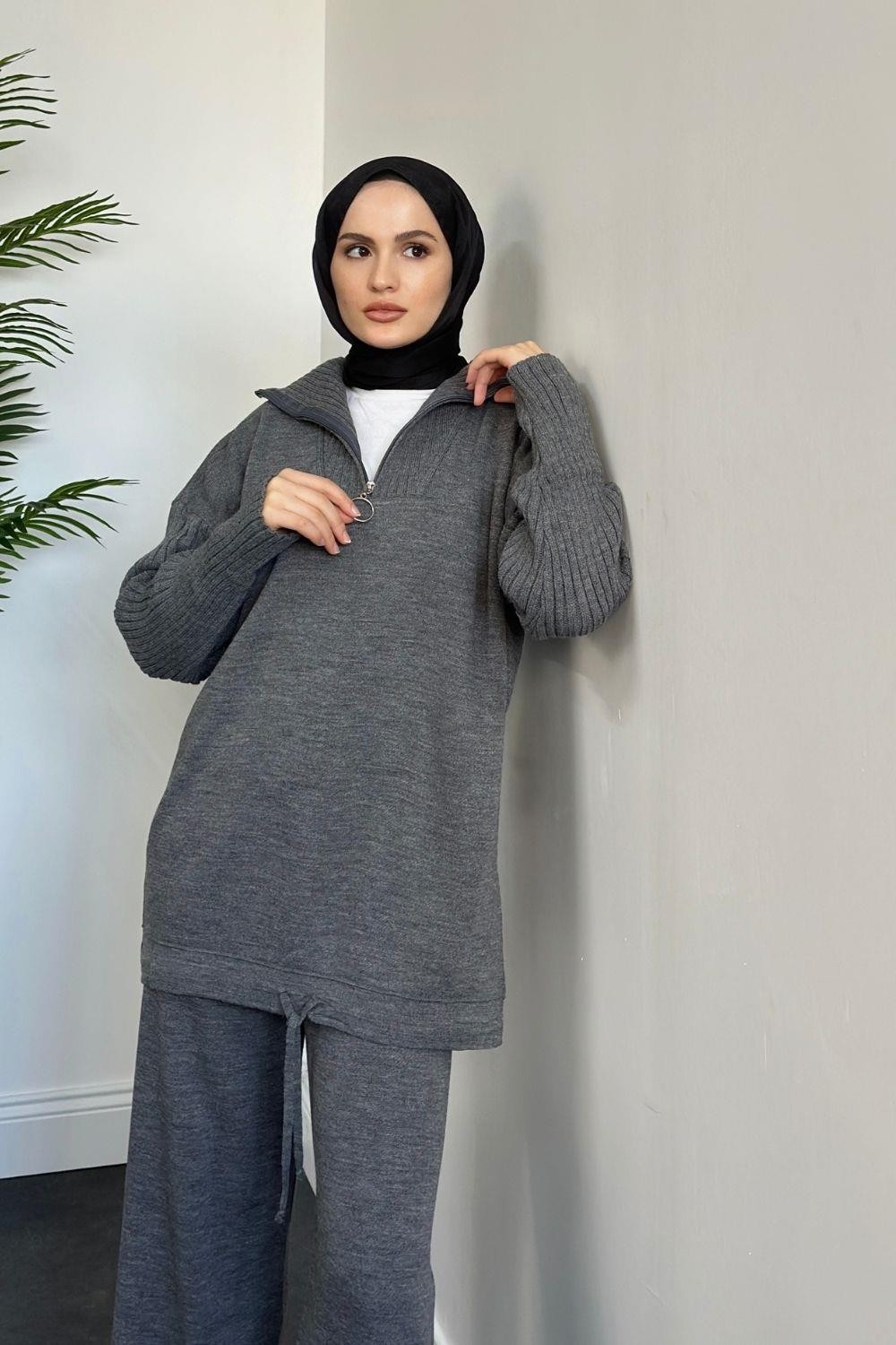 Wendy Triko Takım Gri