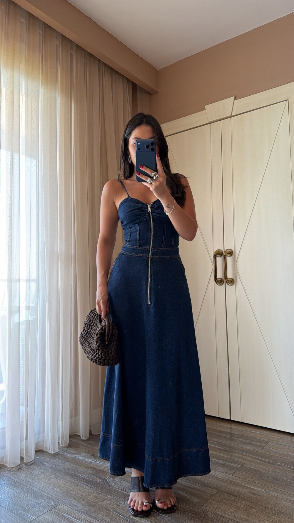 Denim Praia Elbise