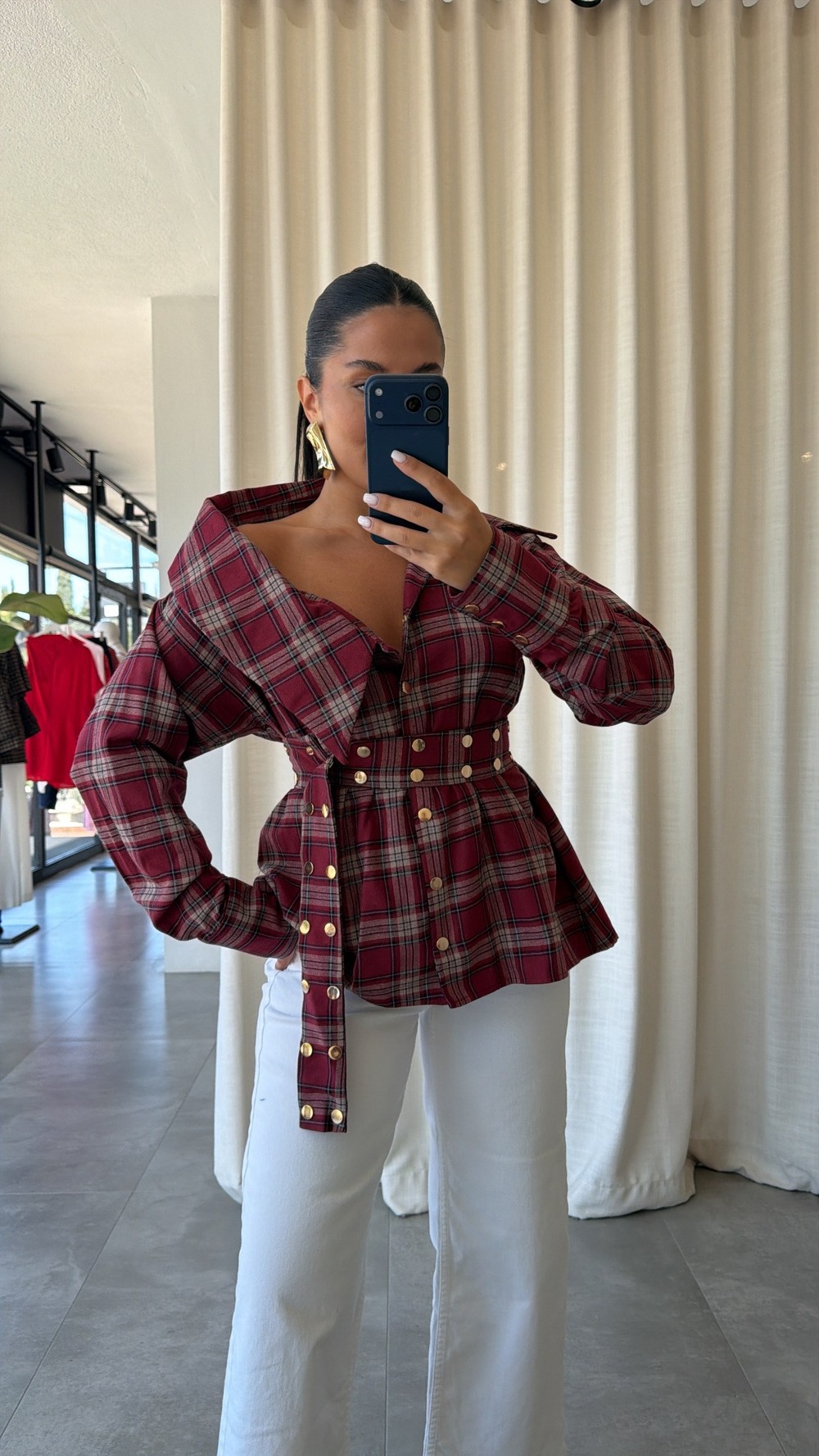 Kırmızı Diana Gömlek