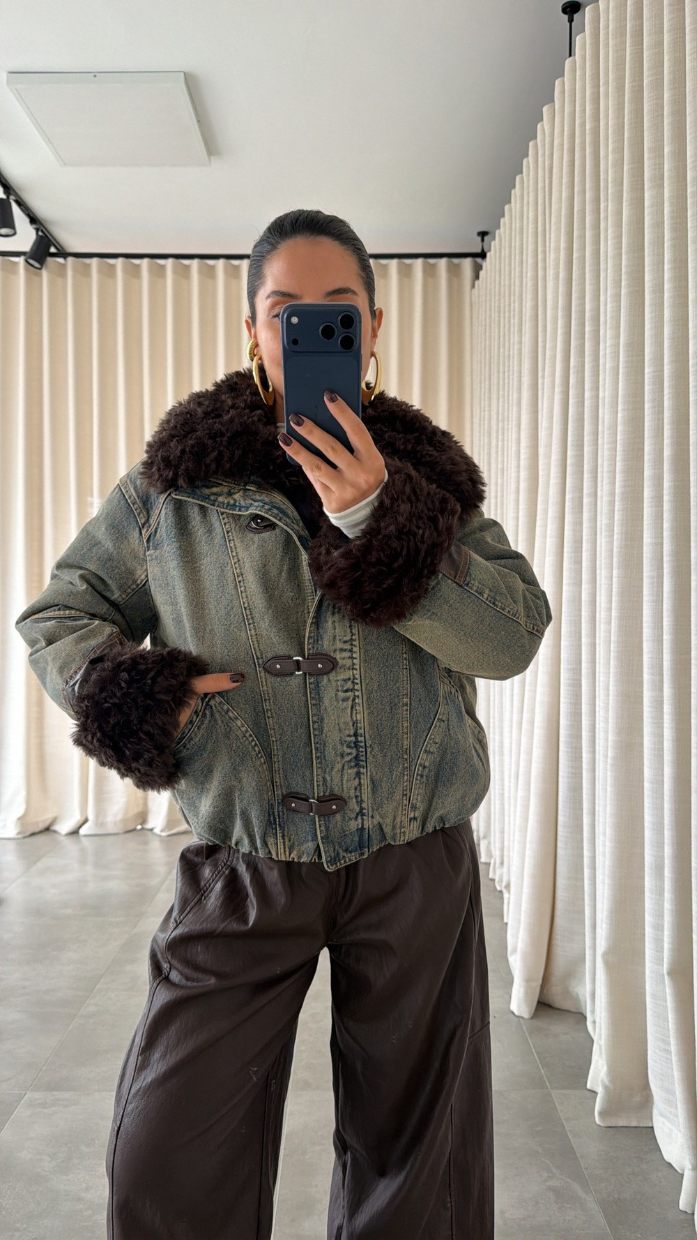 Silviu Denim Kürklü Mont