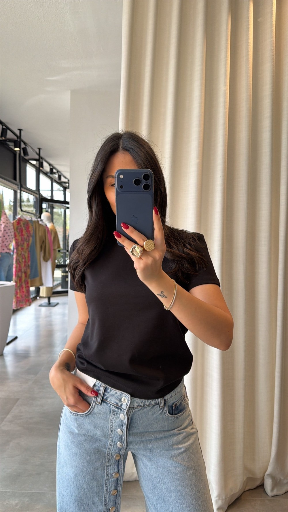 Siyah Dilvin Lucia T-shirt