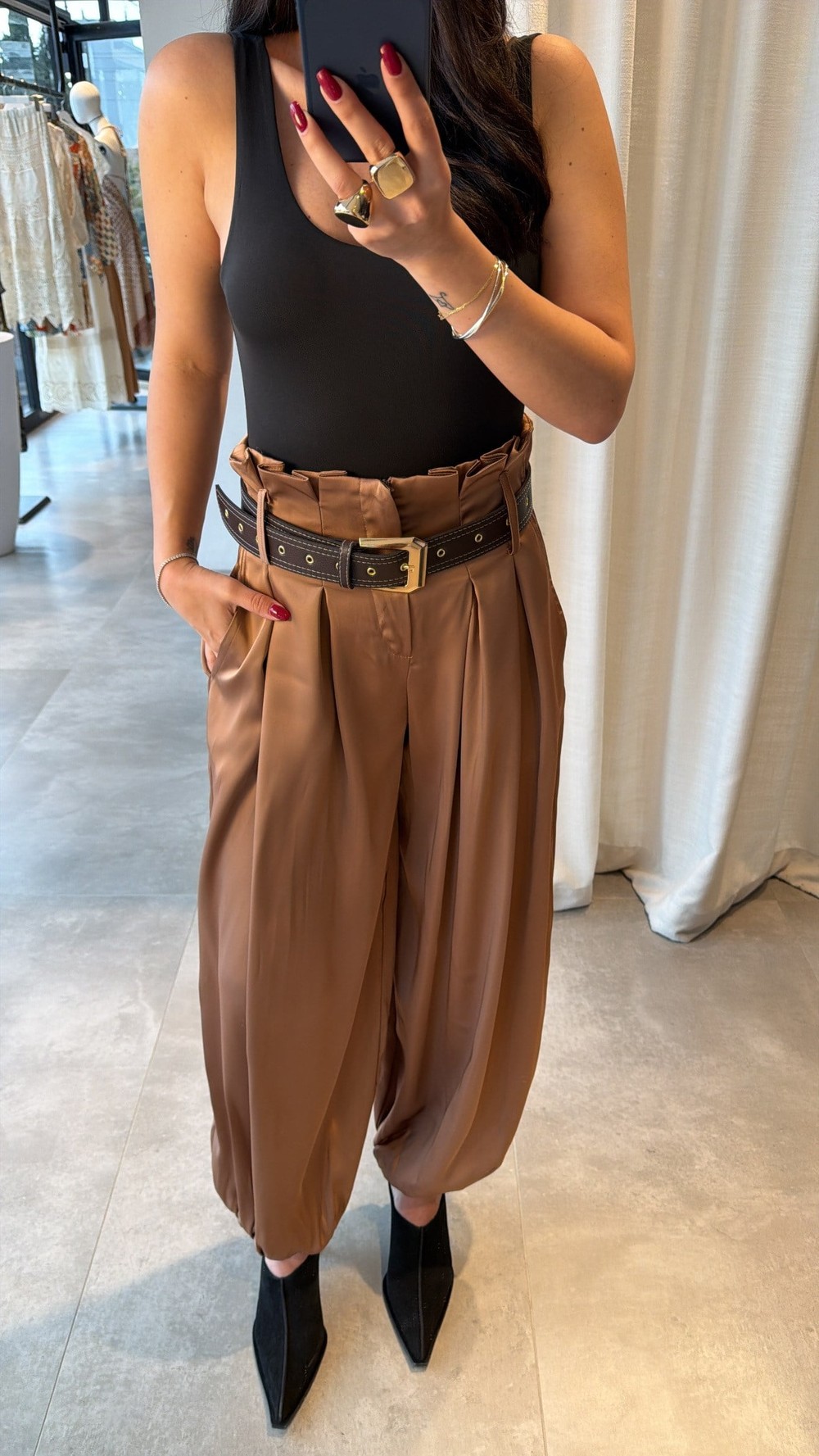 Vizon Vinca Kemerli Pantolon