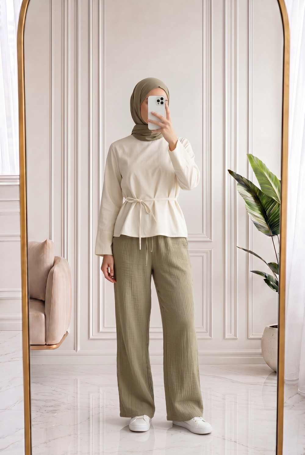 Aybanu Müslin Pantolon-MT523 Mint