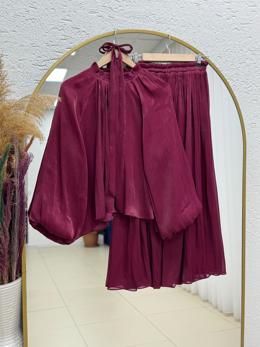 Barrie Balon Kol Janjan Etekli Takım-GE794 Bordo
