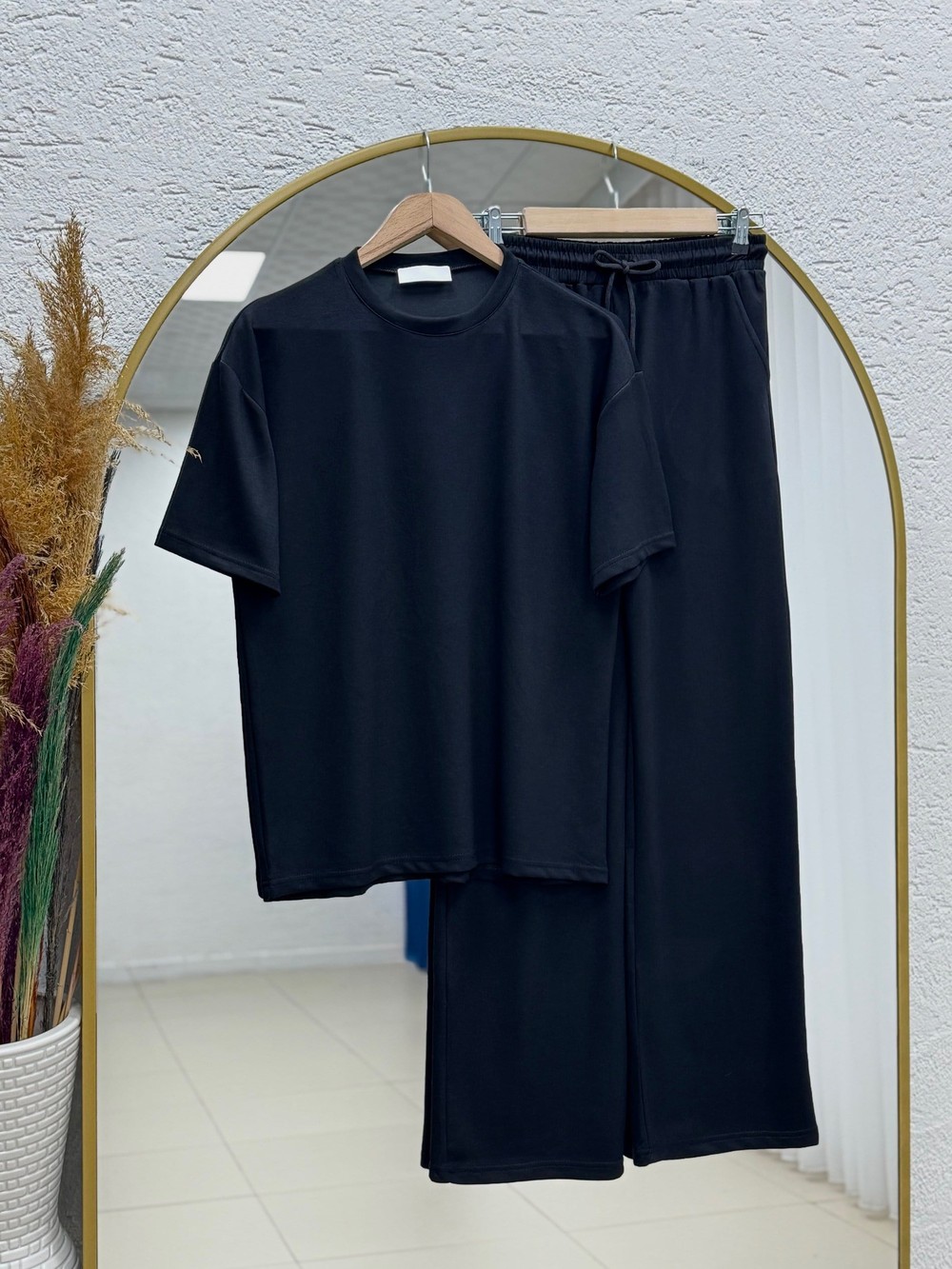 Bora Oversize İkili Pantolonlu Takım-CI2547 Siyah