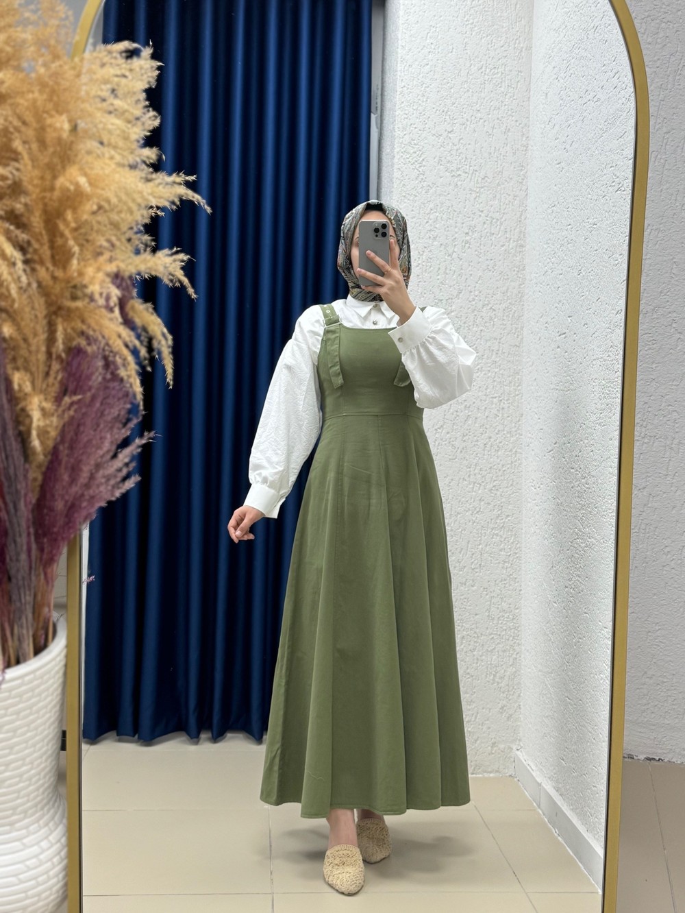 Celia Sülfür Gabardin Jile-BN4289 Yeşil