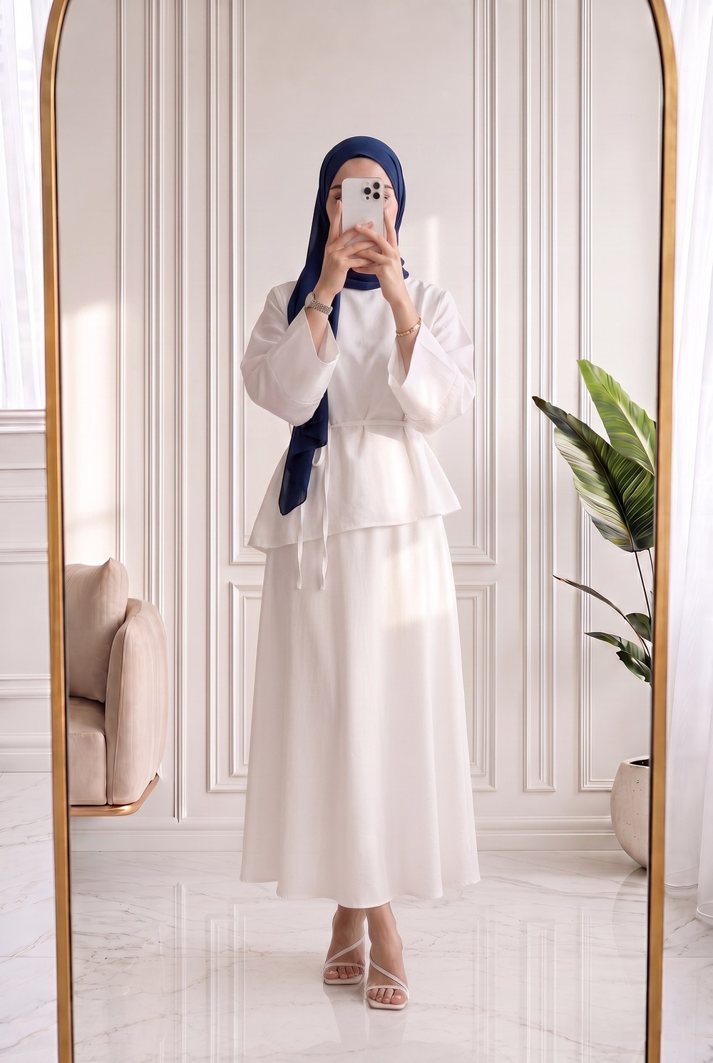 Dilsu Geniş Kol Altı Asimetrik Bluz-SS13188 Beyaz