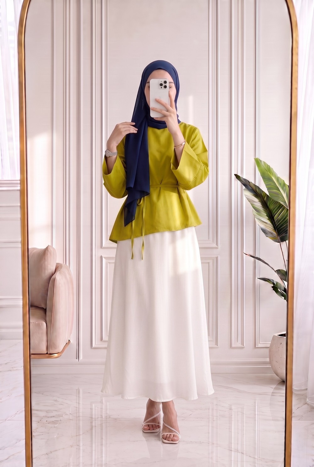 Dilsu Geniş Kol Altı Asimetrik Bluz-SS13188 Yağ Yeşili