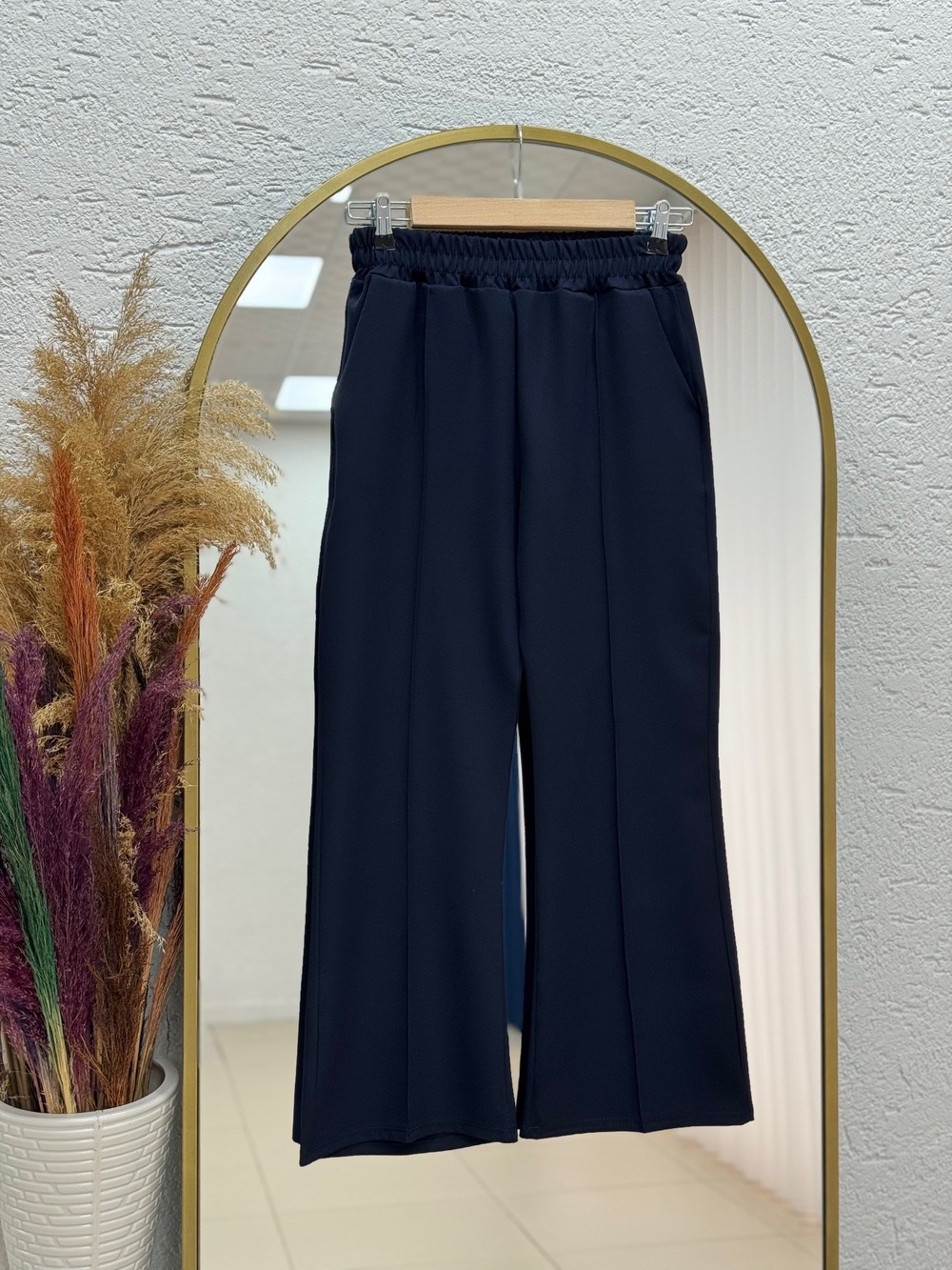 Elanur Çımalı İspanyol Paça Pantolon-MT4722 Lacivert