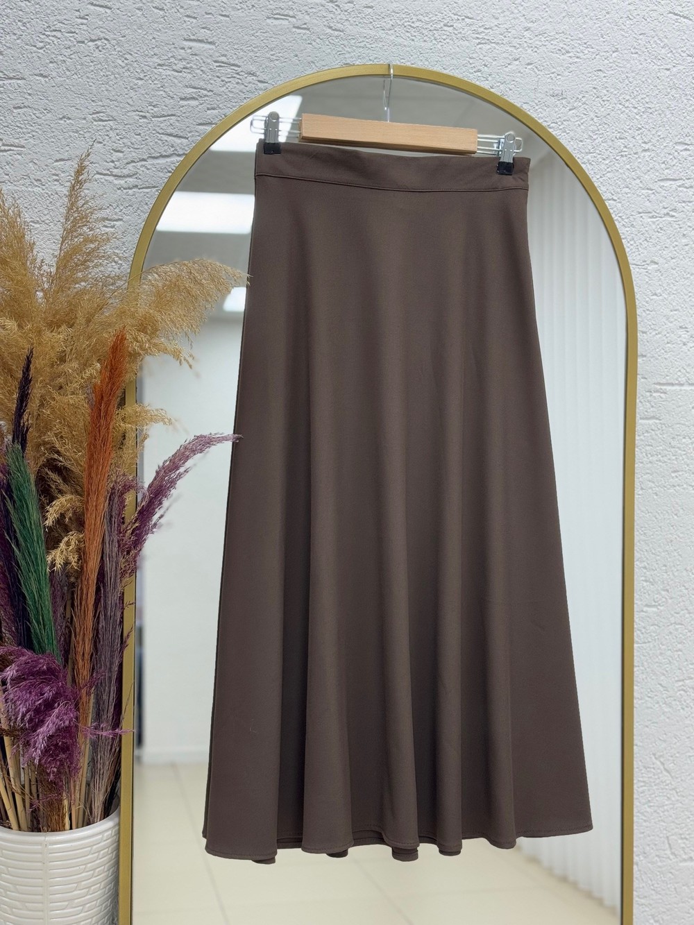 Fayetta Kloş Daisy Etek-EK716 Kahve
