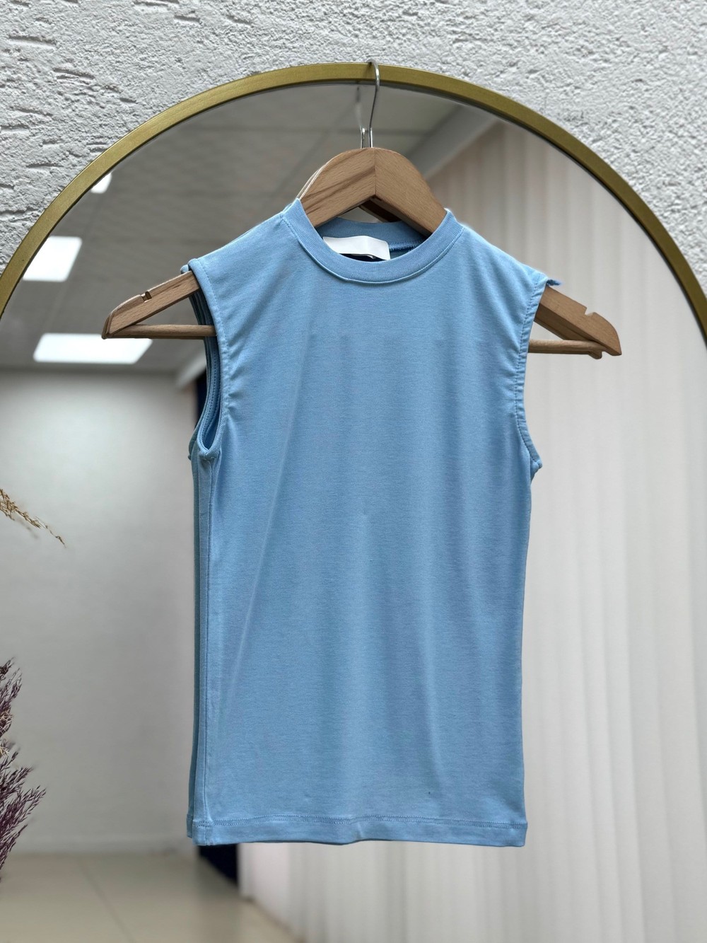 Güzin Sıfır Kol Düz Badi-CI8597 Bebe Mavisi
