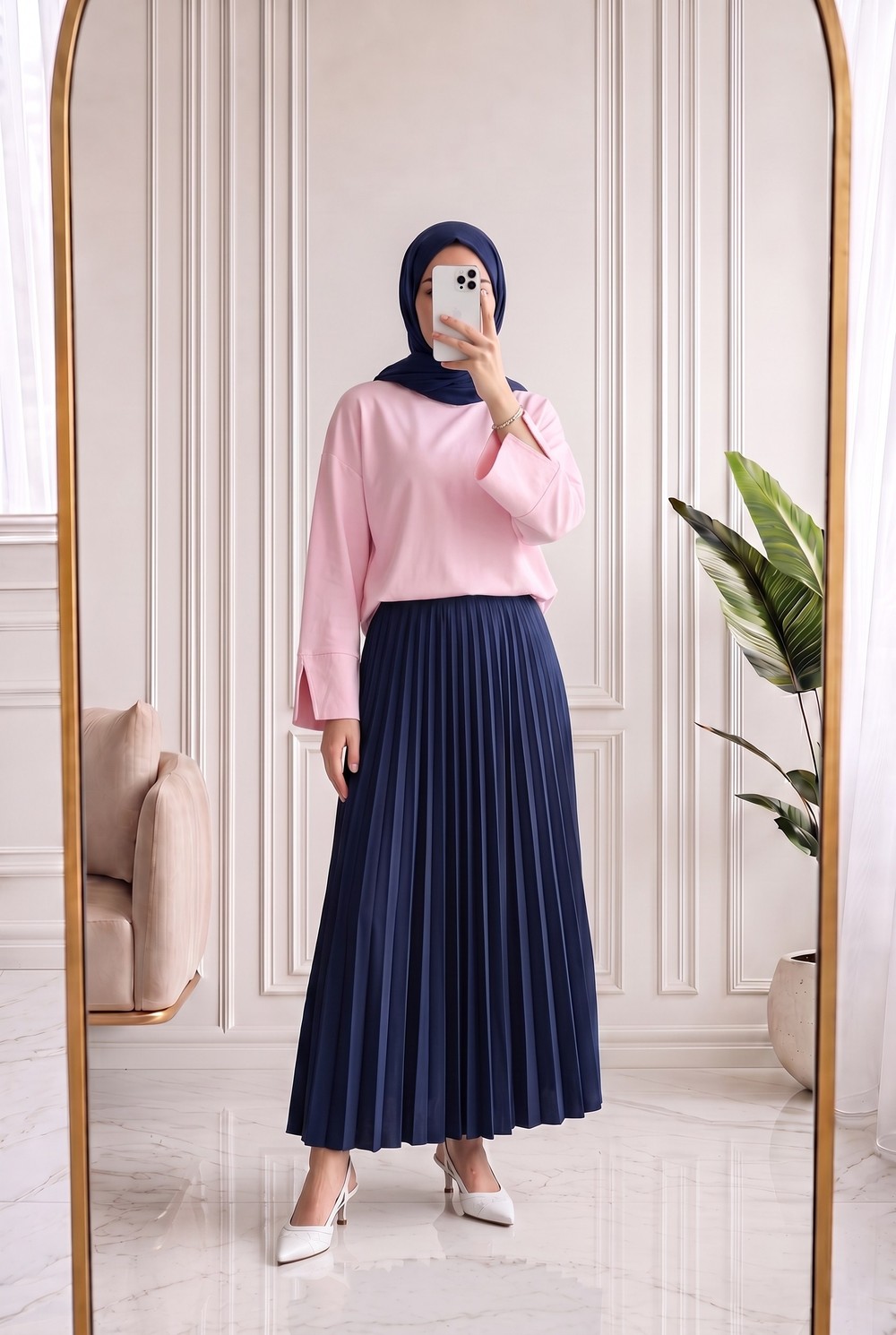 Melifer Yırtmaçlı Ve Dikiş Detaylı Tunik-SS13203 Pembe