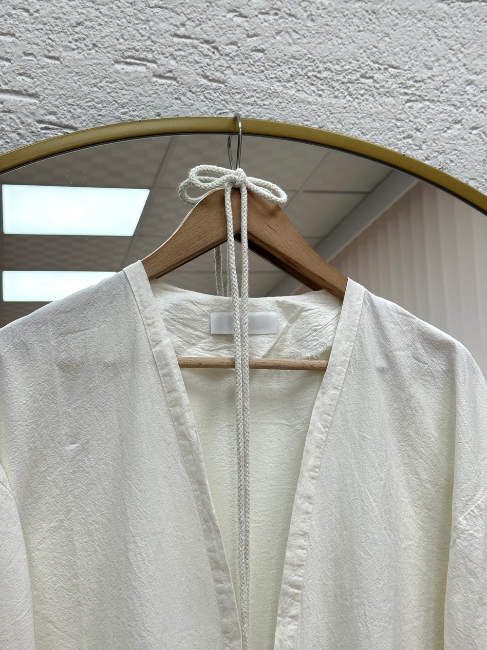 Melihan Kol Ucu Püsküllü Bağlamlı Keten Kimono-SS13162 Ekru