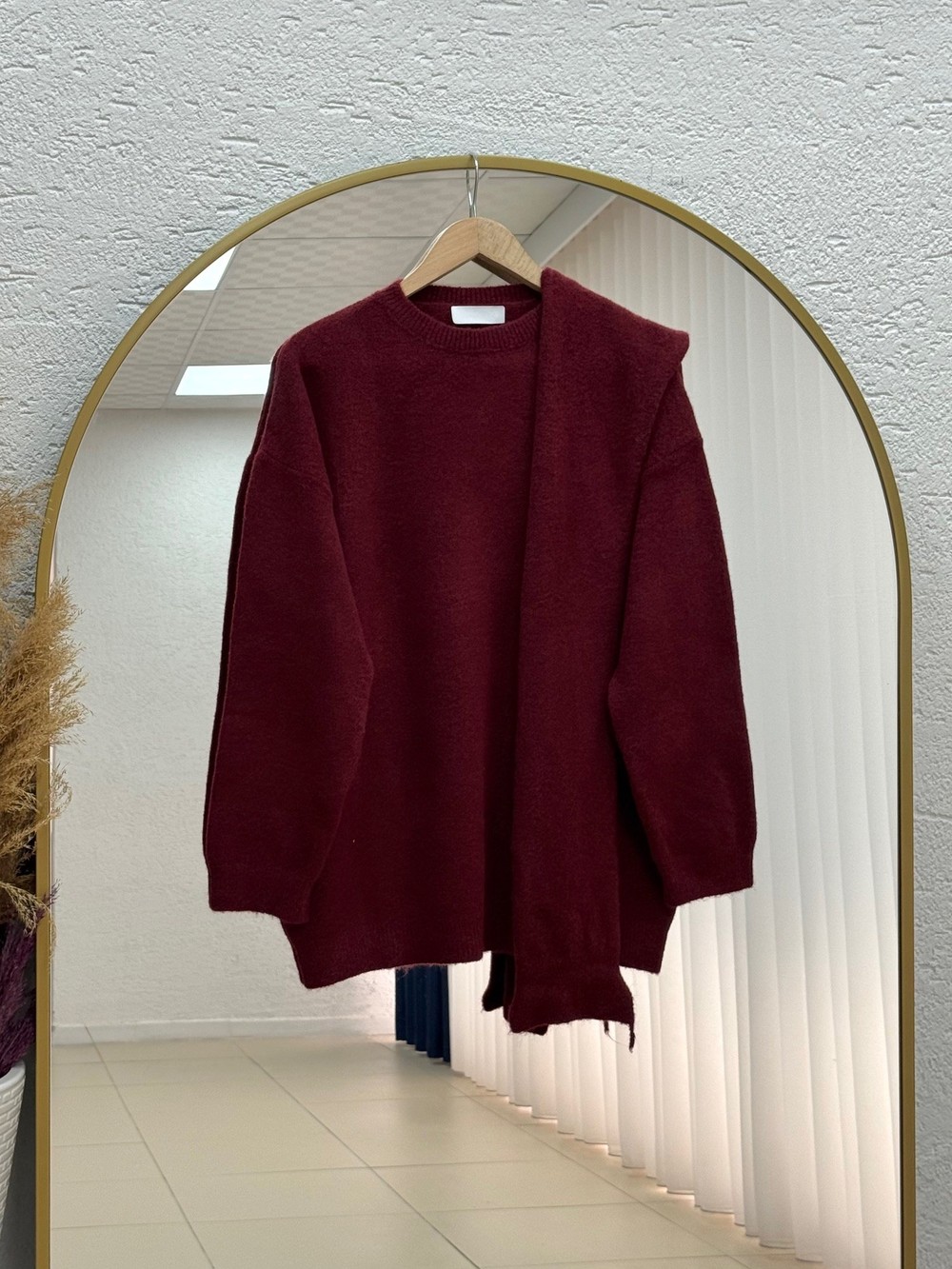 Peyker Bisiklet Yaka Atkılı Kazak-KR6023 Bordo