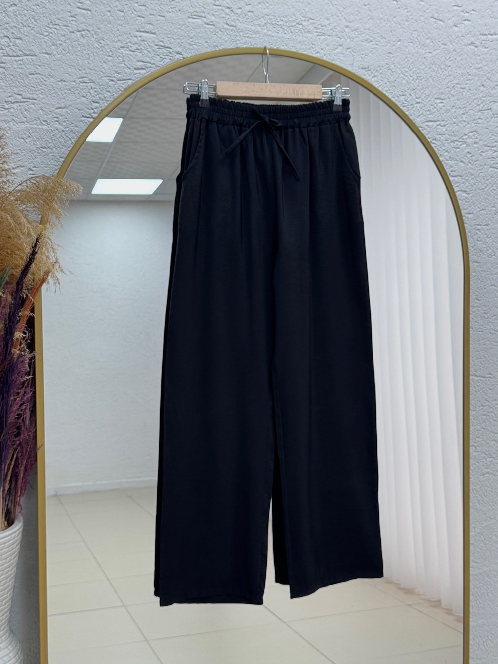 Tılsım Geniş Paça Pantolon-MT8214 Siyah