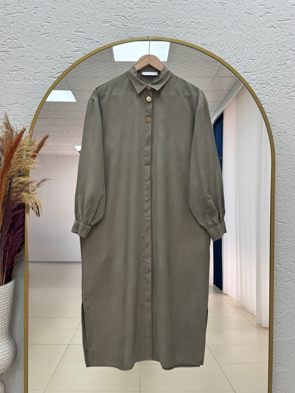 Zemheri  Metal Düğmeli Yırtmaçlı Tunik-GS531 Mint