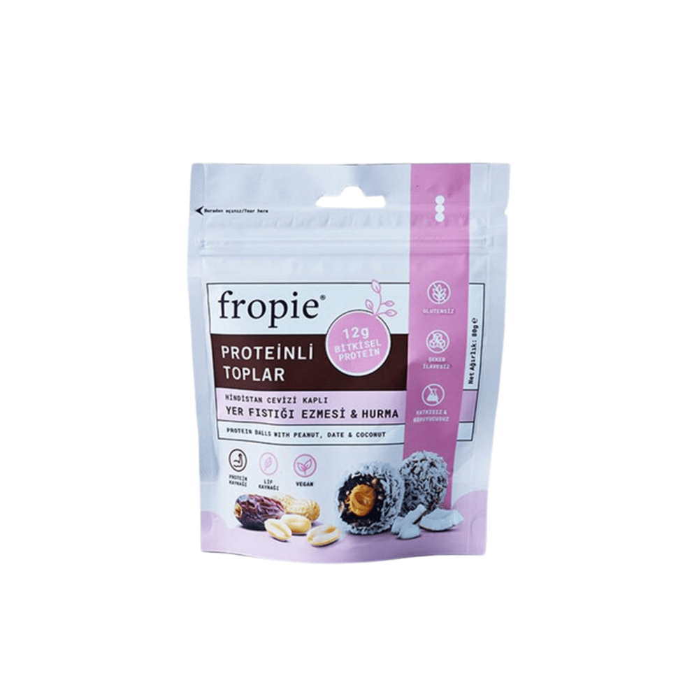 Fropie Yer Fıstığı Ezmesi&Hurma Protein Topları 80 gr