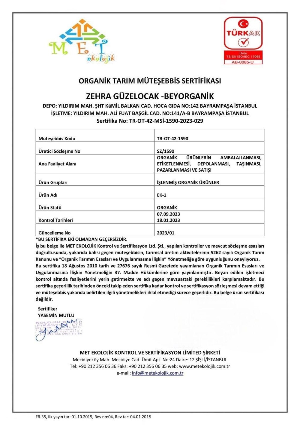 Beyorganik Organik Bey-Aronya-Mix 260 gr