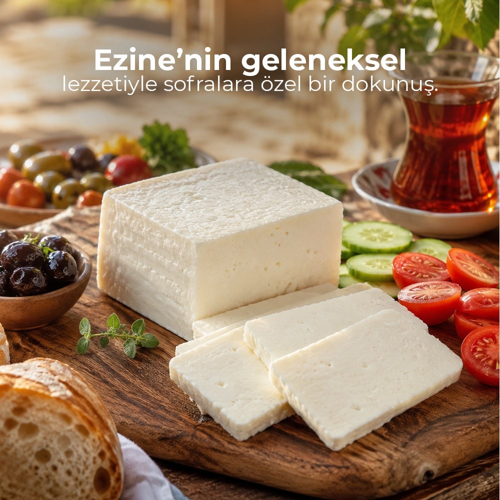 Vafi Ezine Orta Sert Tam Yağlı Beyaz Peynir 