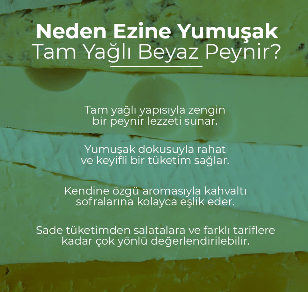 Vafi Ezine Yumuşak Tam Yağlı Beyaz Peynir 