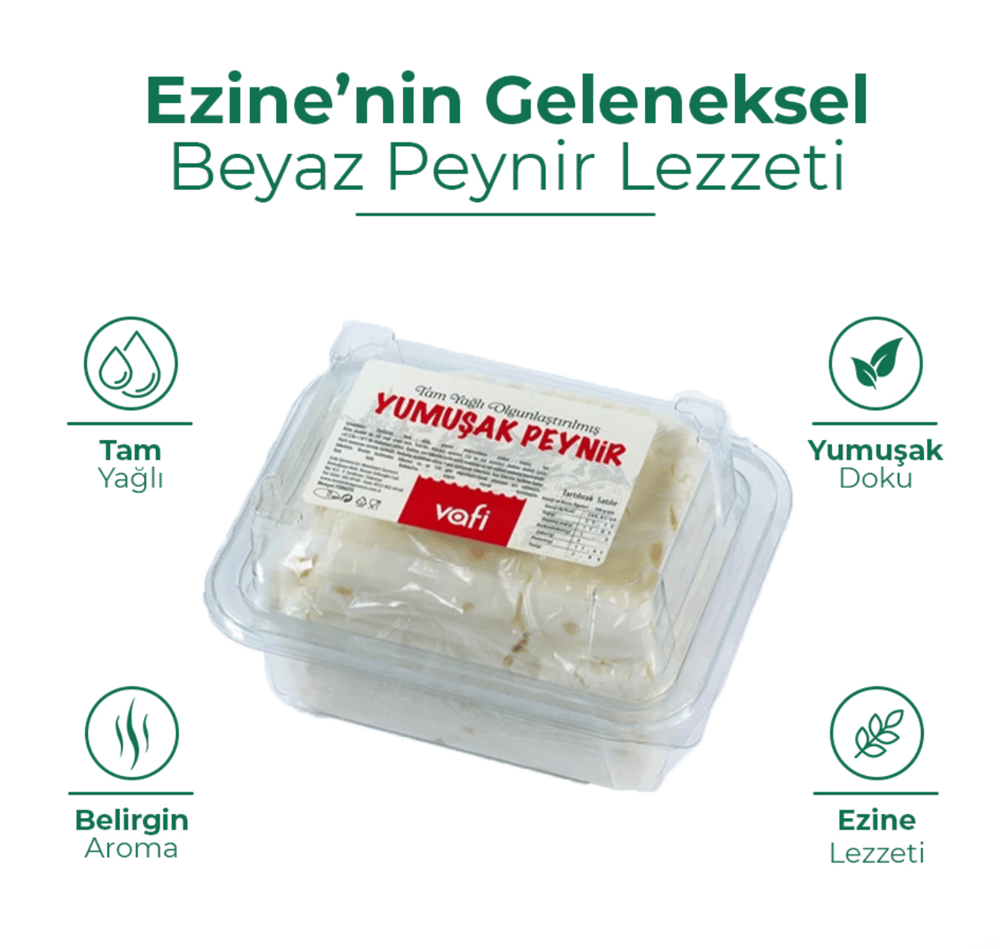 Vafi Ezine Yumuşak Tam Yağlı Beyaz Peynir 