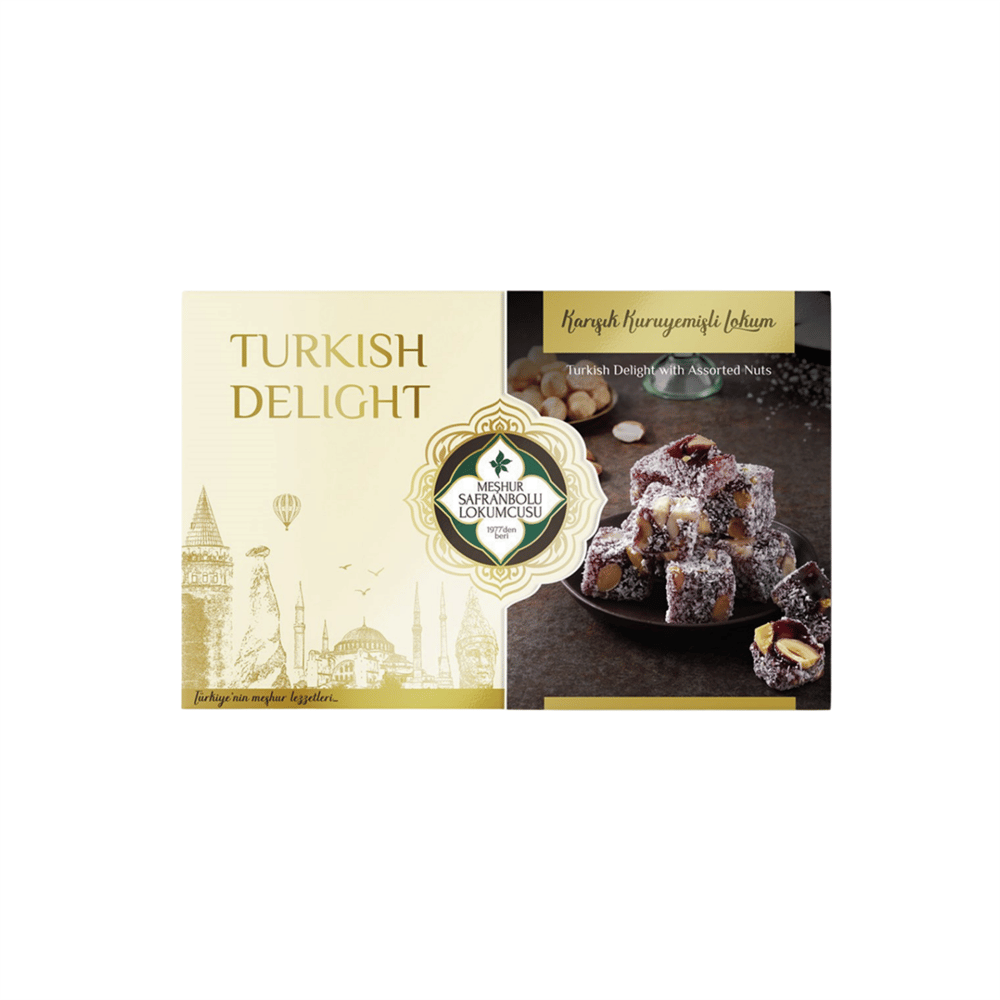 Karışık Kuruyemişli Lokum 400 gr Meşhur Safranbolu Lokumcusu