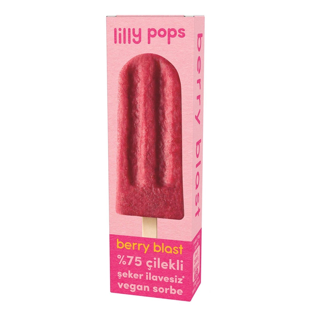 Lilly Pops Berry Plast Çilekli Sorbe 70 grLilly