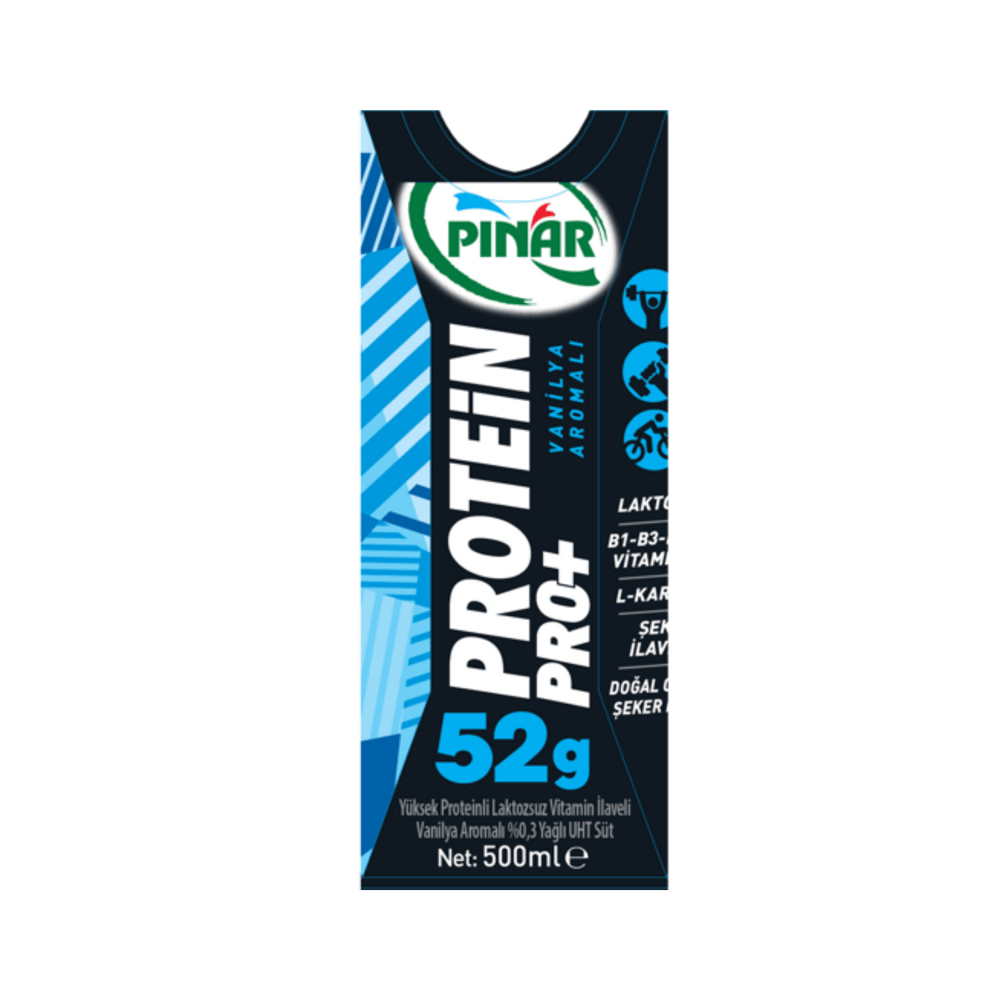 Pınar Protein Pro+ Vanilya Aromalı Yüksek Proteinli Laktozsuz UHT Süt 500 ml 1 ADETPınar