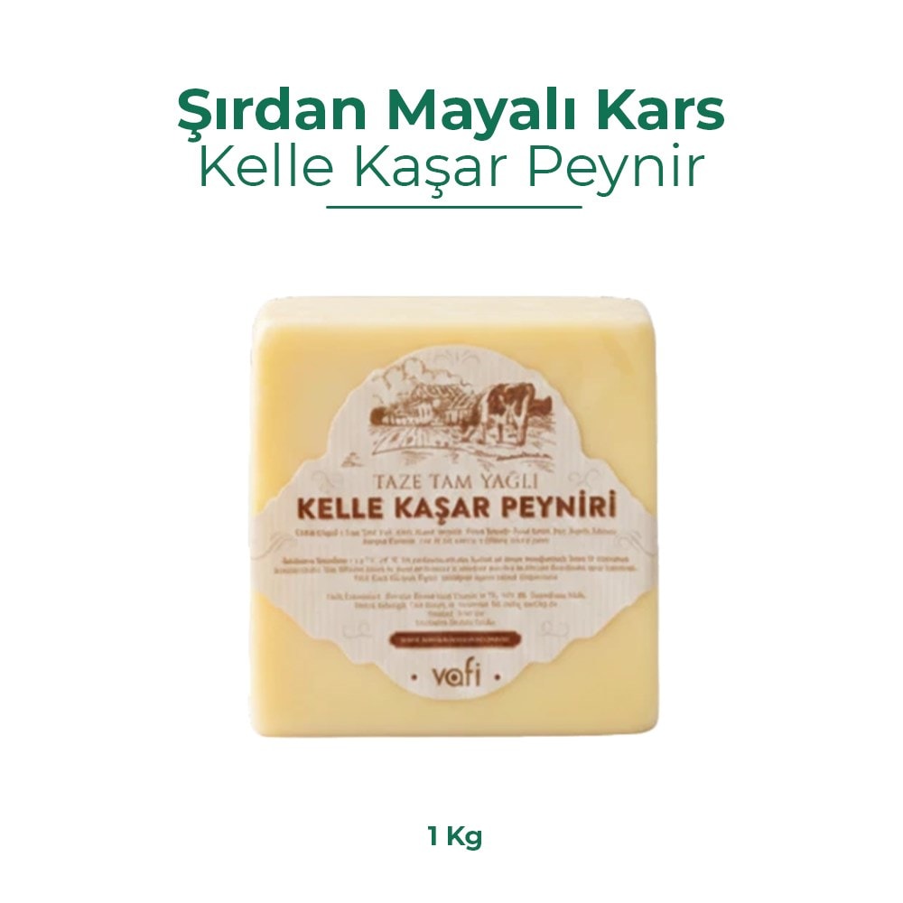 Şırdan Mayalı Kars Kelle Kaşar Peynir