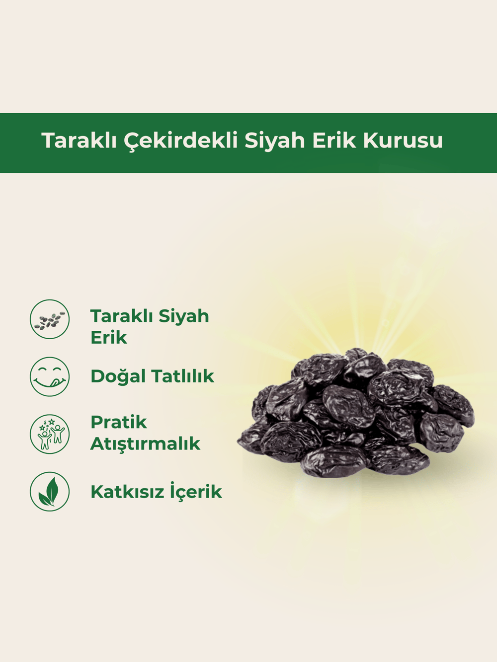 Taraklı Çekirdekli Siyah Erik Kurusu