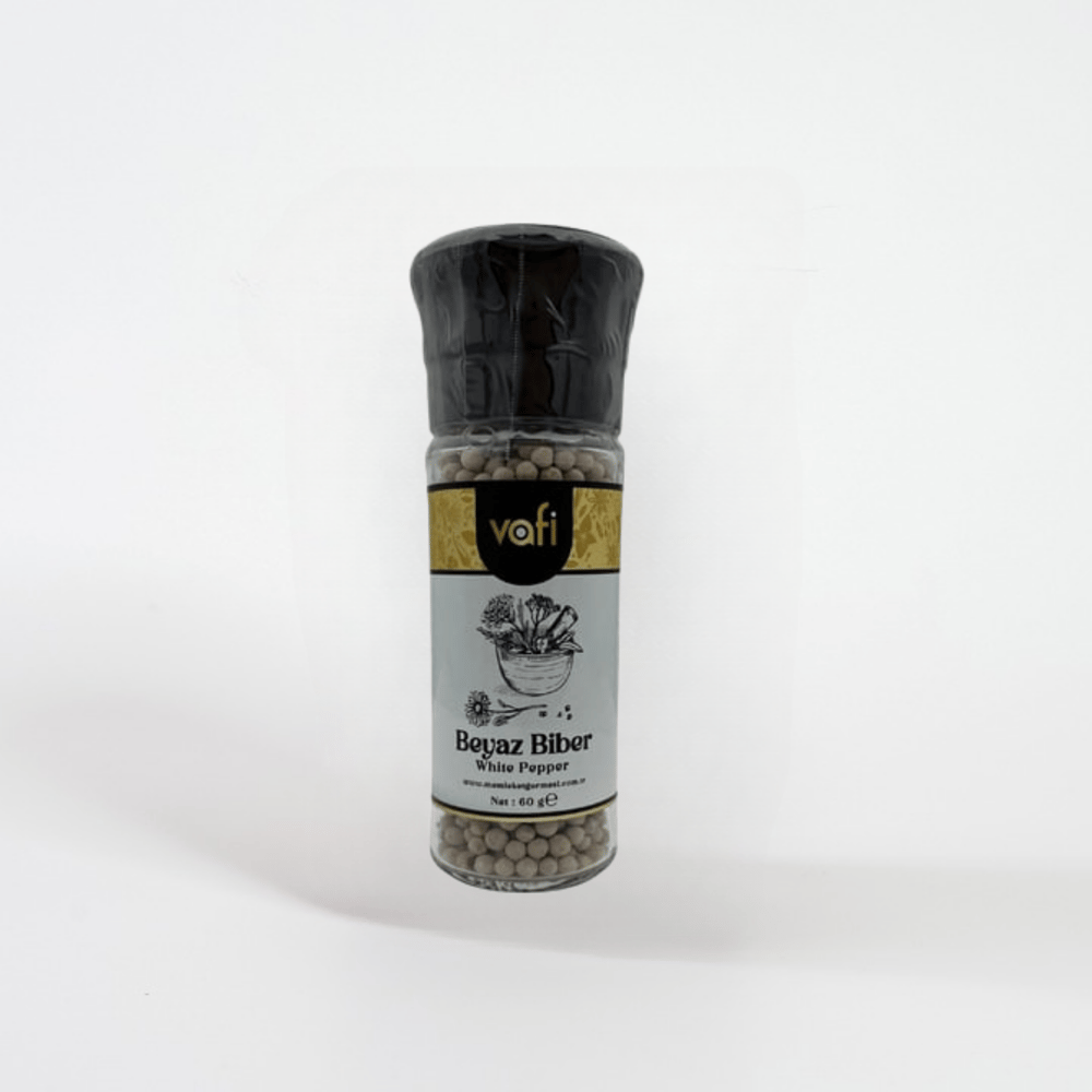 Vafi Cam Değirmen Kapak Serisi Beyaz Biber 60 gr