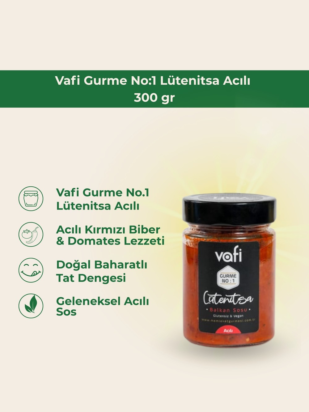 Vafi Gurme No:1 Lütenitsa Acılı 300 gr