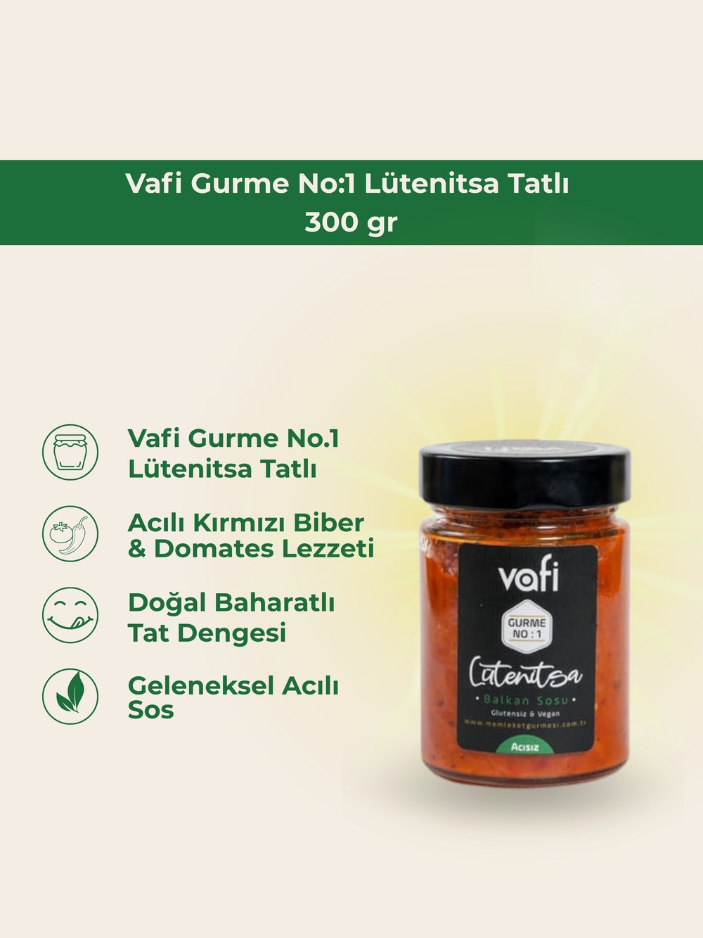 Vafi Gurme No:1 Lütenitsa Tatlı 300 gr