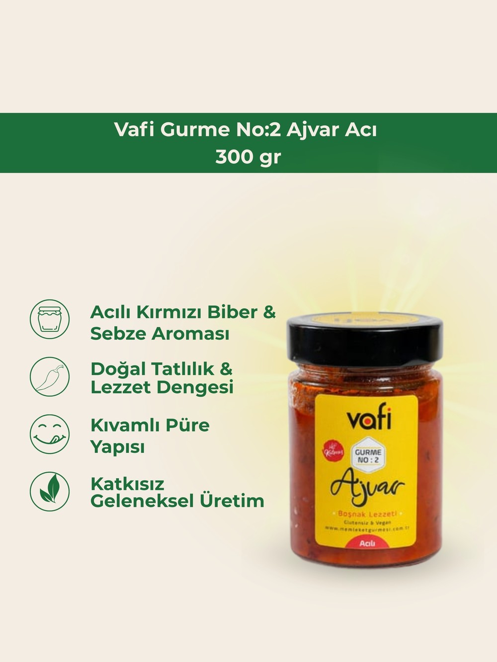 Vafi Gurme No:2 Ajvar Acı 300 gr 1 ADET