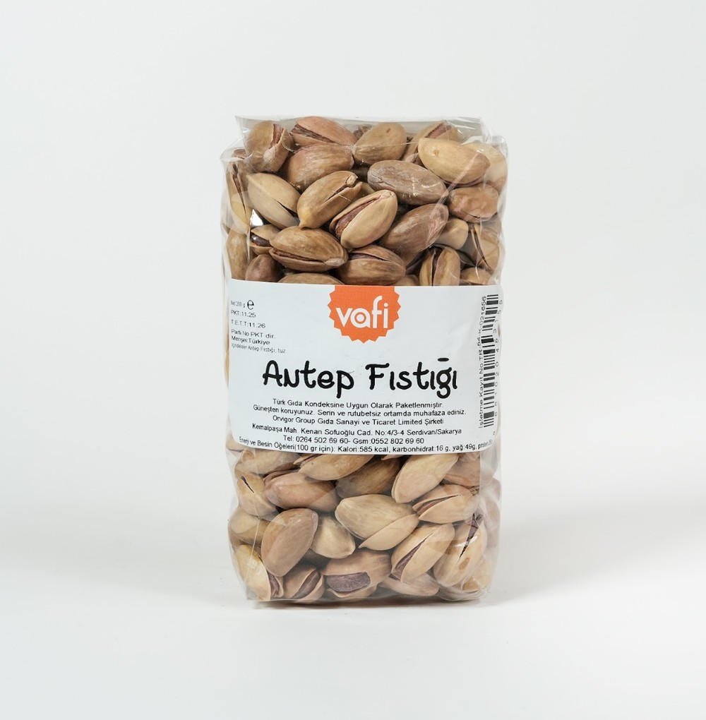 Vafi Kuruyemiş Serisi Antep Fıstık 200 gr