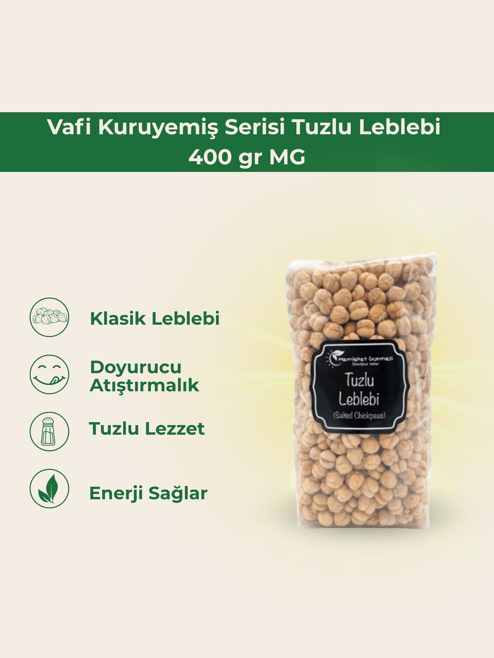 Vafi Kuruyemiş Serisi Tuzlu Leblebi 400 gr