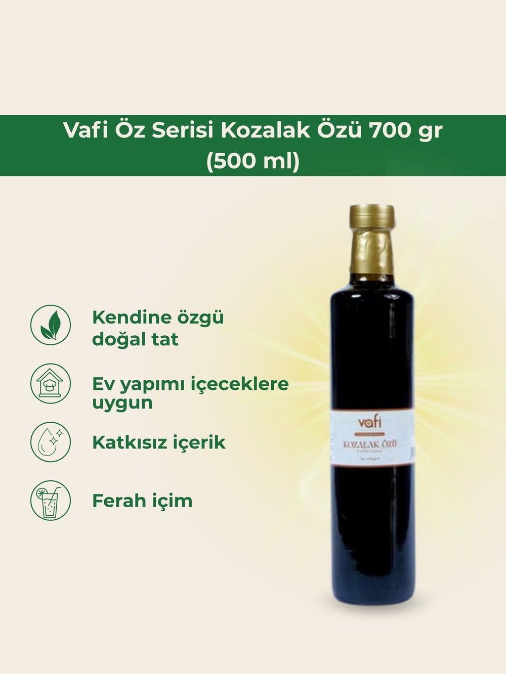 Vafi Öz Serisi Kozalak Özü 700 gr(500 ml)