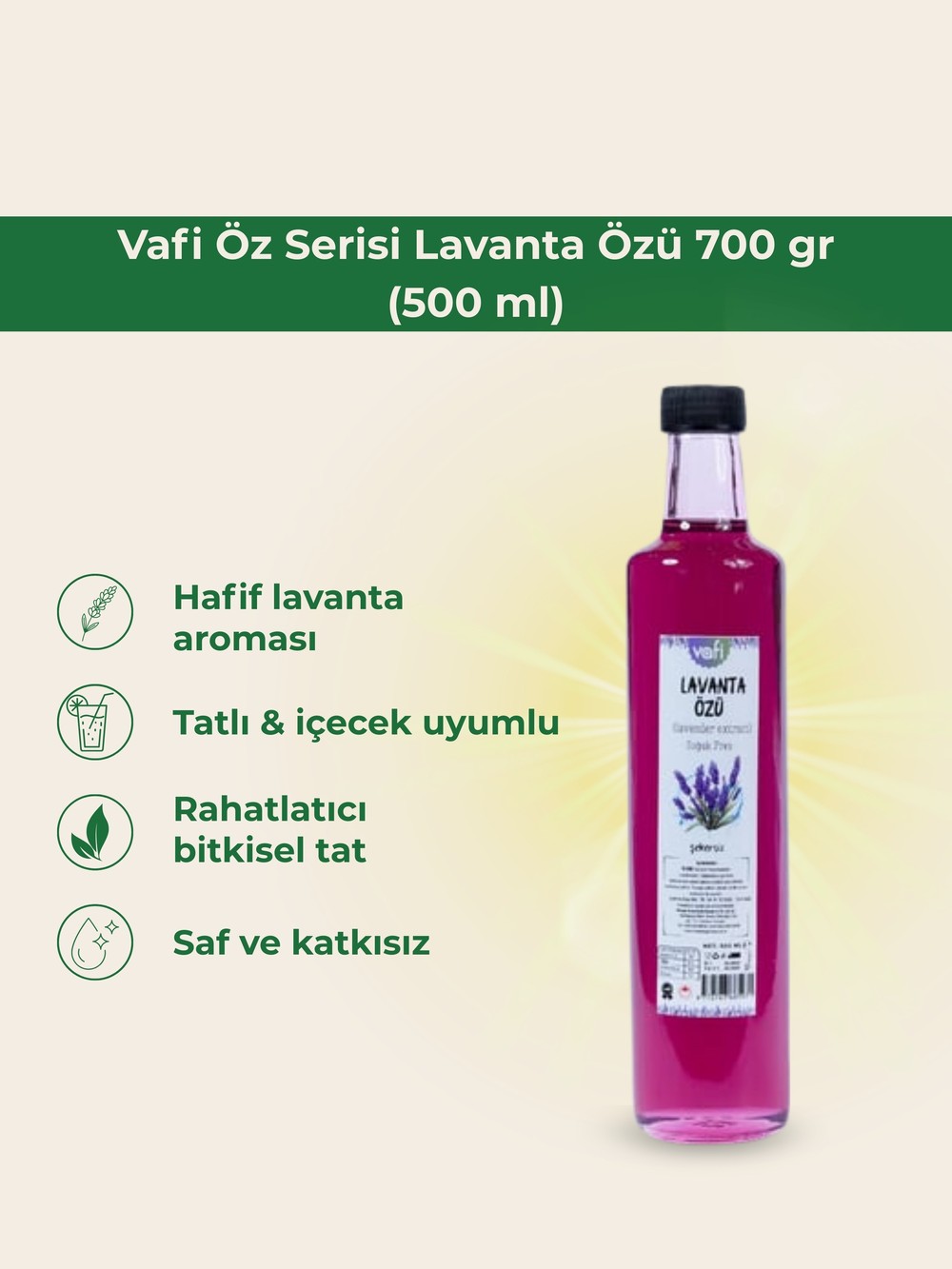 Vafi Öz Serisi Lavanta Özü 700 gr(500 ml)