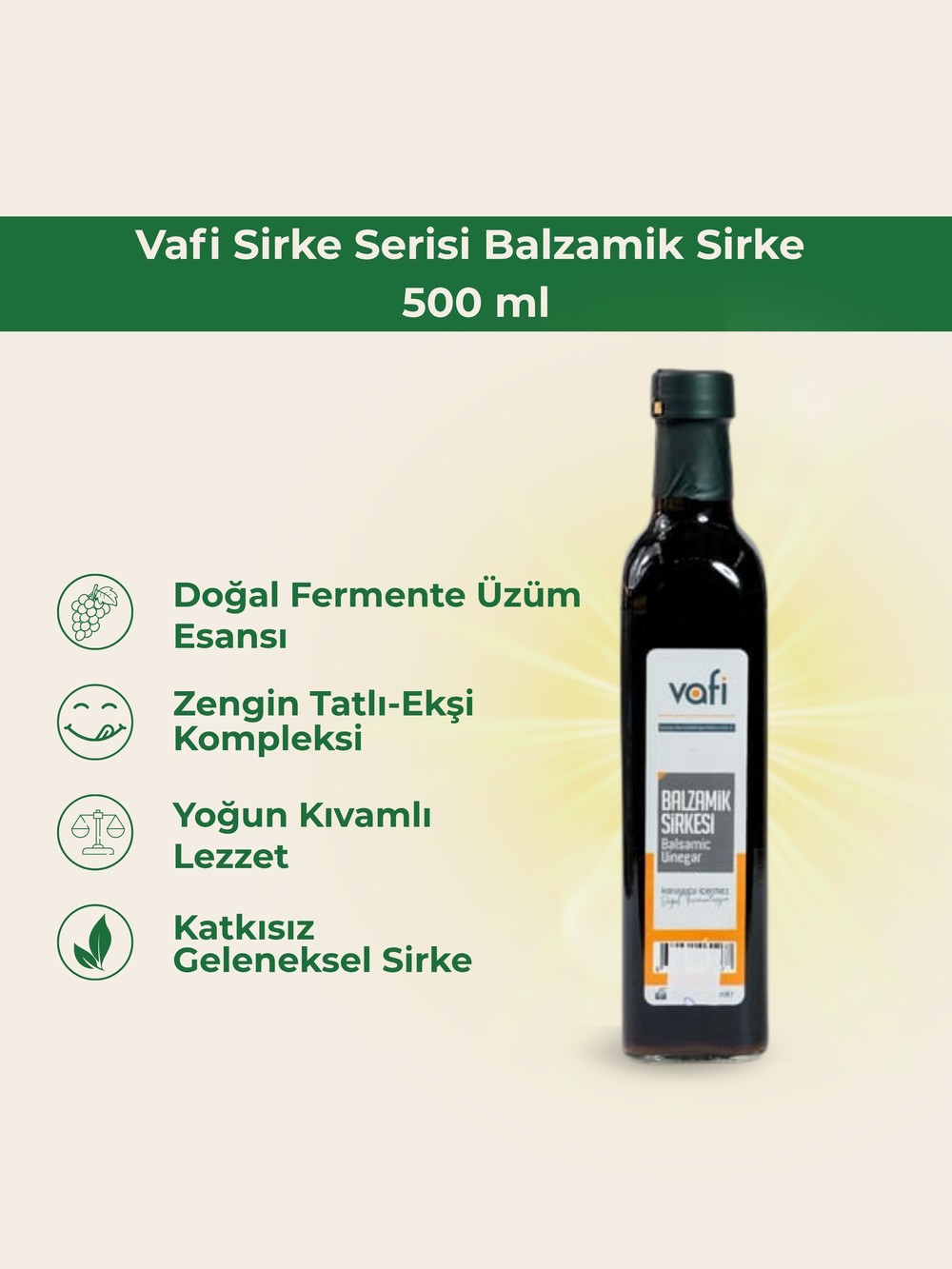 Vafi Sirke Serisi Balzamik Sirke 500 ml 1 ADET