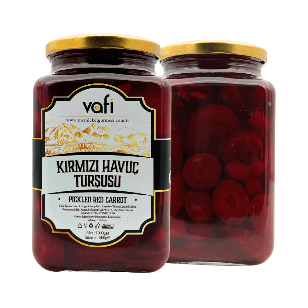 Vafi Turşu Serisi Kırmızı Havuç Turşusu 1000cc-500gr