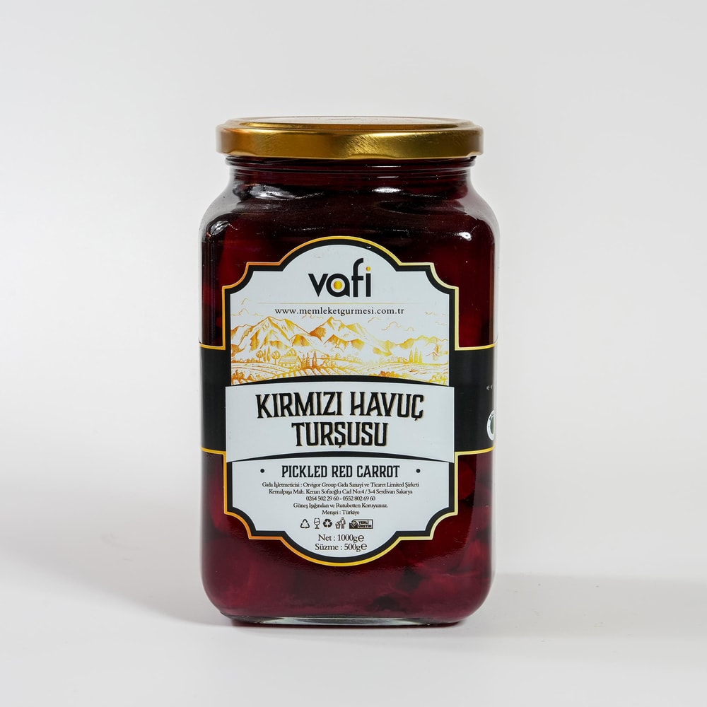 Vafi Turşu Serisi Kırmızı Havuç Turşusu 1000cc-500gr
