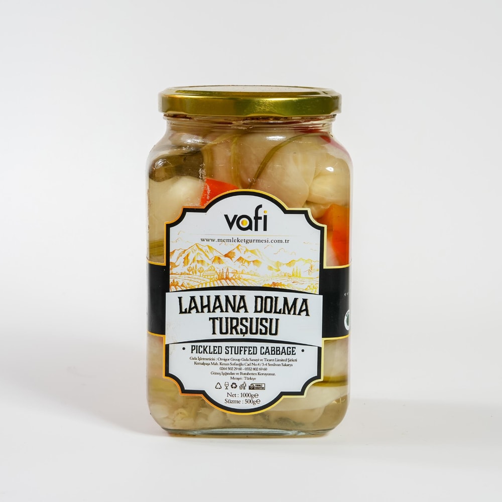 Vafi Turşu Serisi Lahana Dolma Turşusu 1000cc-500gr