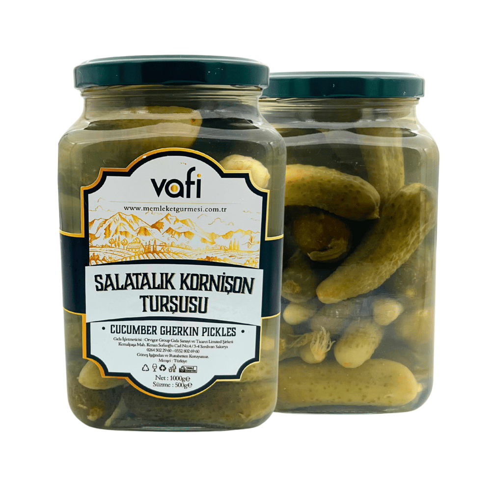 Vafi Turşu Serisi Salatalık Kornişon Turşusu 1000cc-500gr