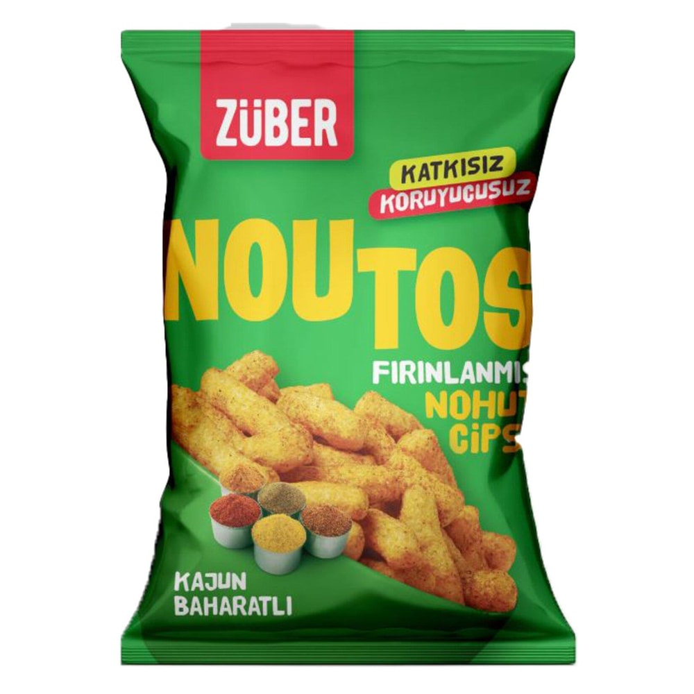 Züber Kajun Baharatlı Fırınlanmış Nohut cipsi 55 grZüber
