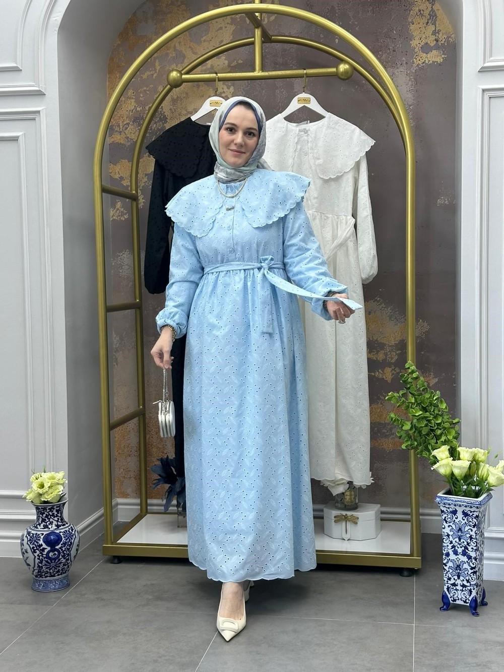 Zena Bebe Yakalı Elbise