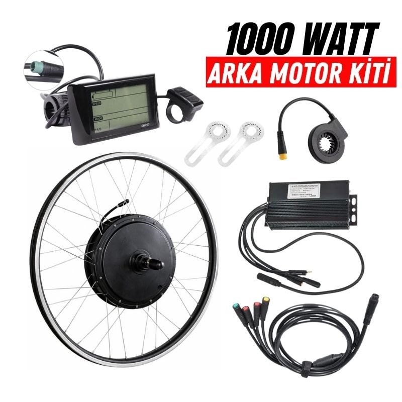 48 Volt Tel Jant 1000 Watt Elektrikli Bisiklet Motor Dönüşüm Kiti 