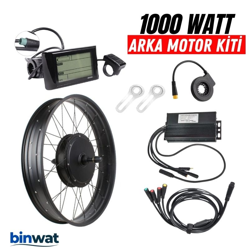 48 Volt Tel Jant 1000 Watt Fatbike Elektrikli Bisiklet Motor Dönüşüm Kiti 