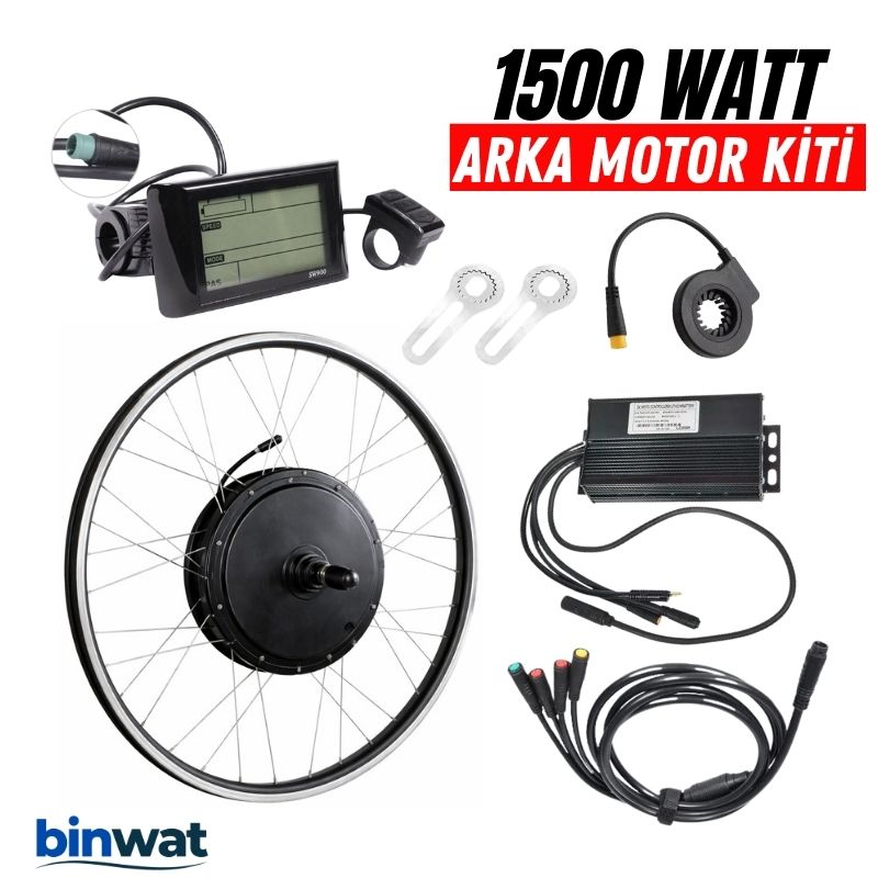48 Volt Tel Jant 1500 Watt Elektrikli Bisiklet Motor Dönüşüm Kiti 