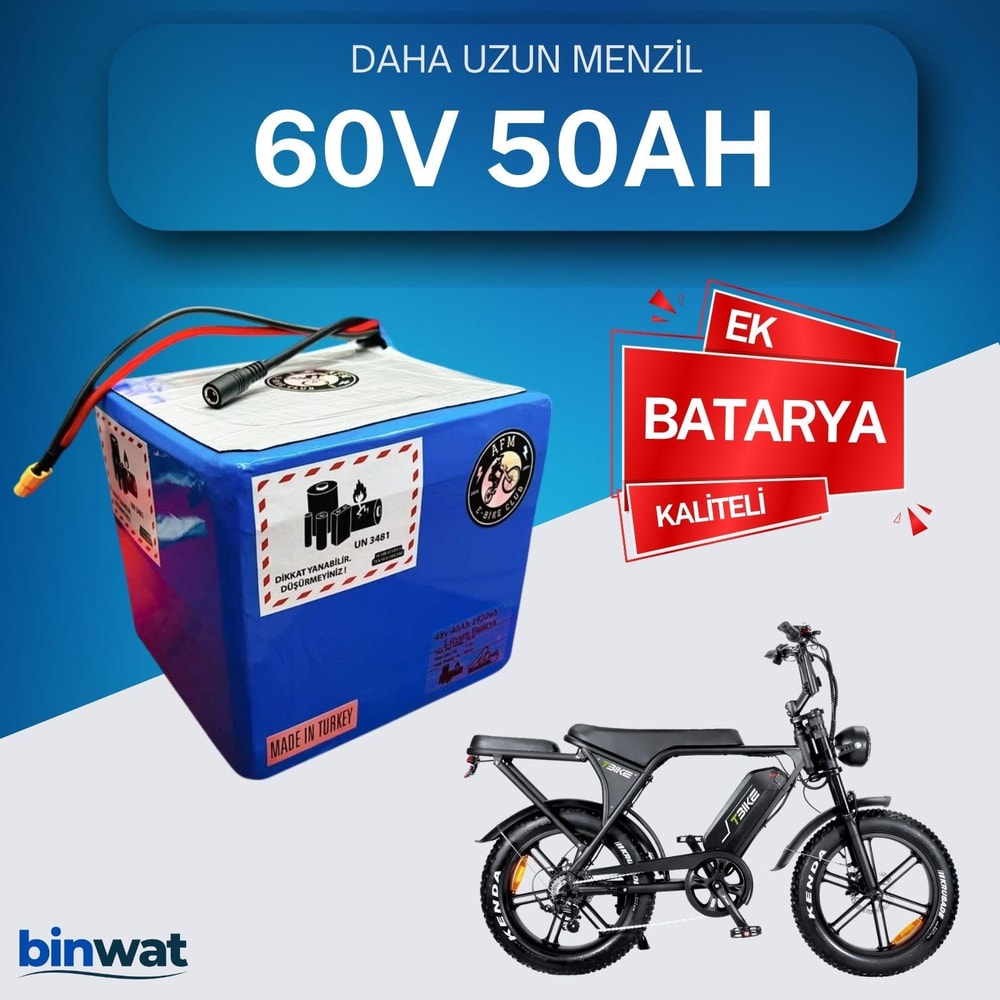 60V 50 Ah Ek Batarya - Yüksek Performanslı Elektrikli Bisiklet Bataryası